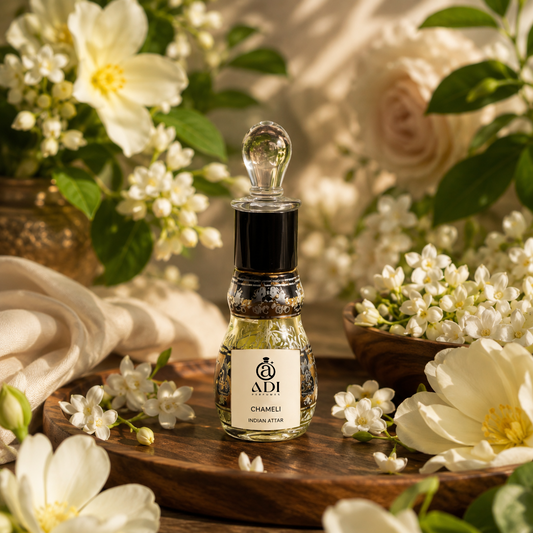 Jasmine (Chameli) Perfume – 100% Natural Floral Fragrance | Adi Perfumes