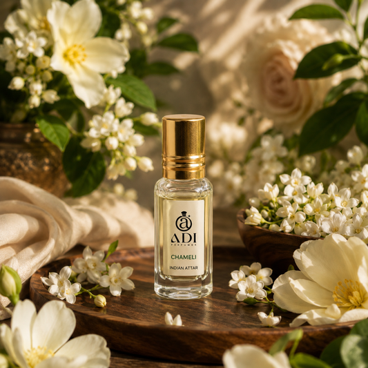 Jasmine (Chameli) Perfume – 100% Natural Floral Fragrance | Adi Perfumes