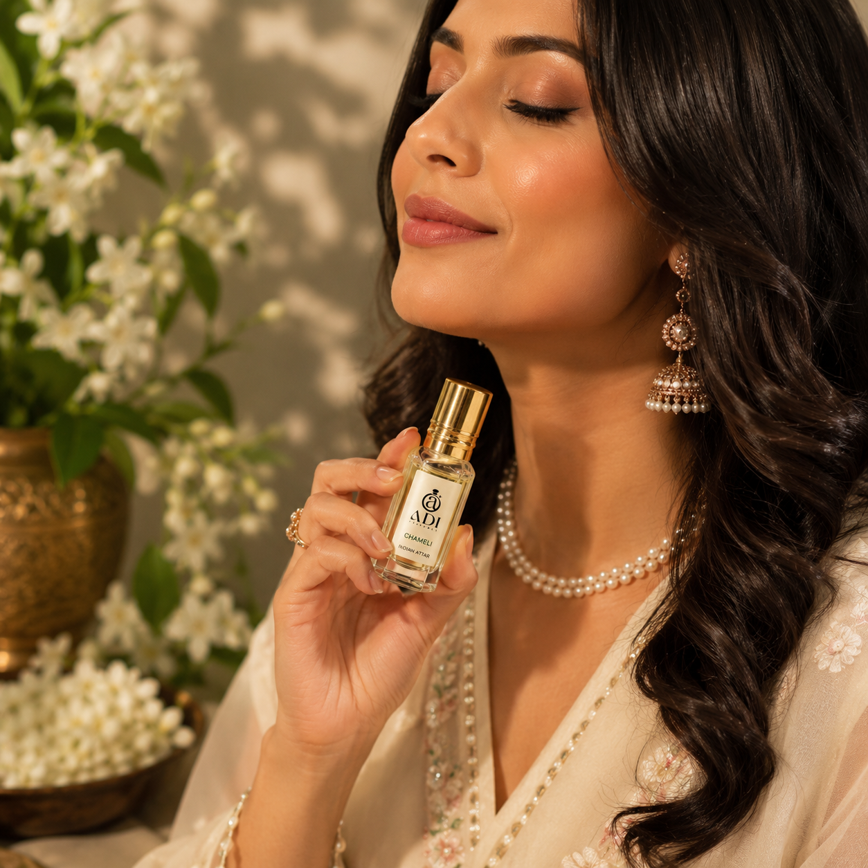Jasmine (Chameli) Perfume – 100% Natural Floral Fragrance | Adi Perfumes