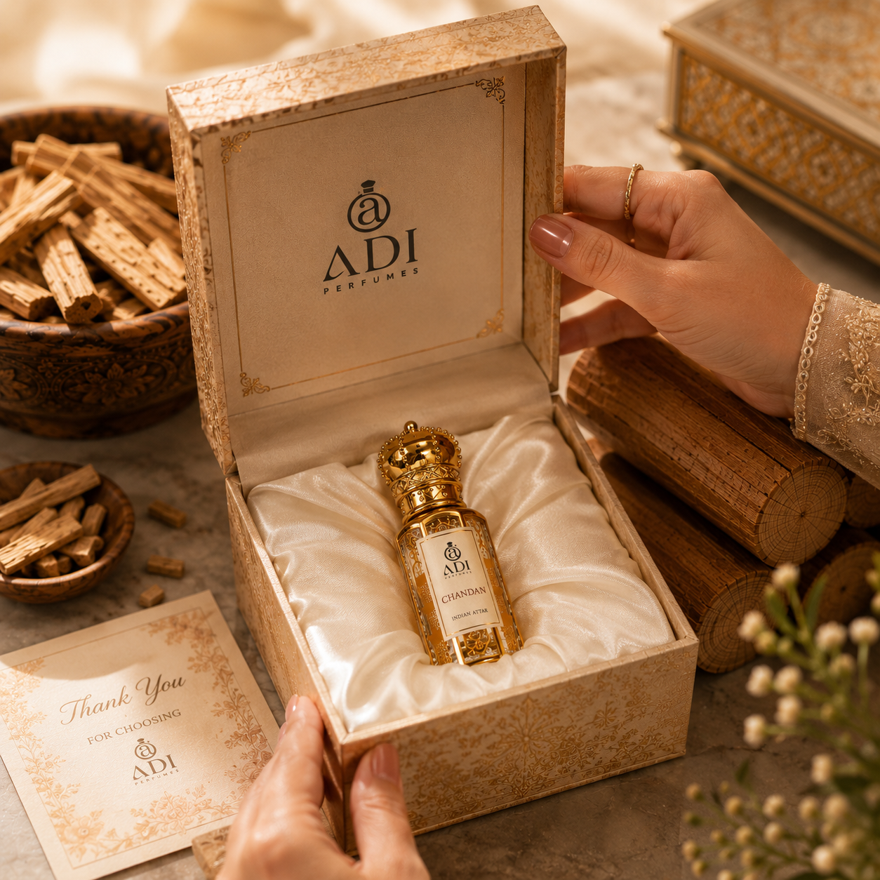 Sandal (Chandan) Attar – Rich, Warm &amp; Timeless Sandalwood Fragrance